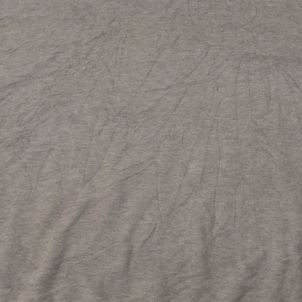 George Mens Beige V-Neck  Cotton Pullover Jumper Size XL