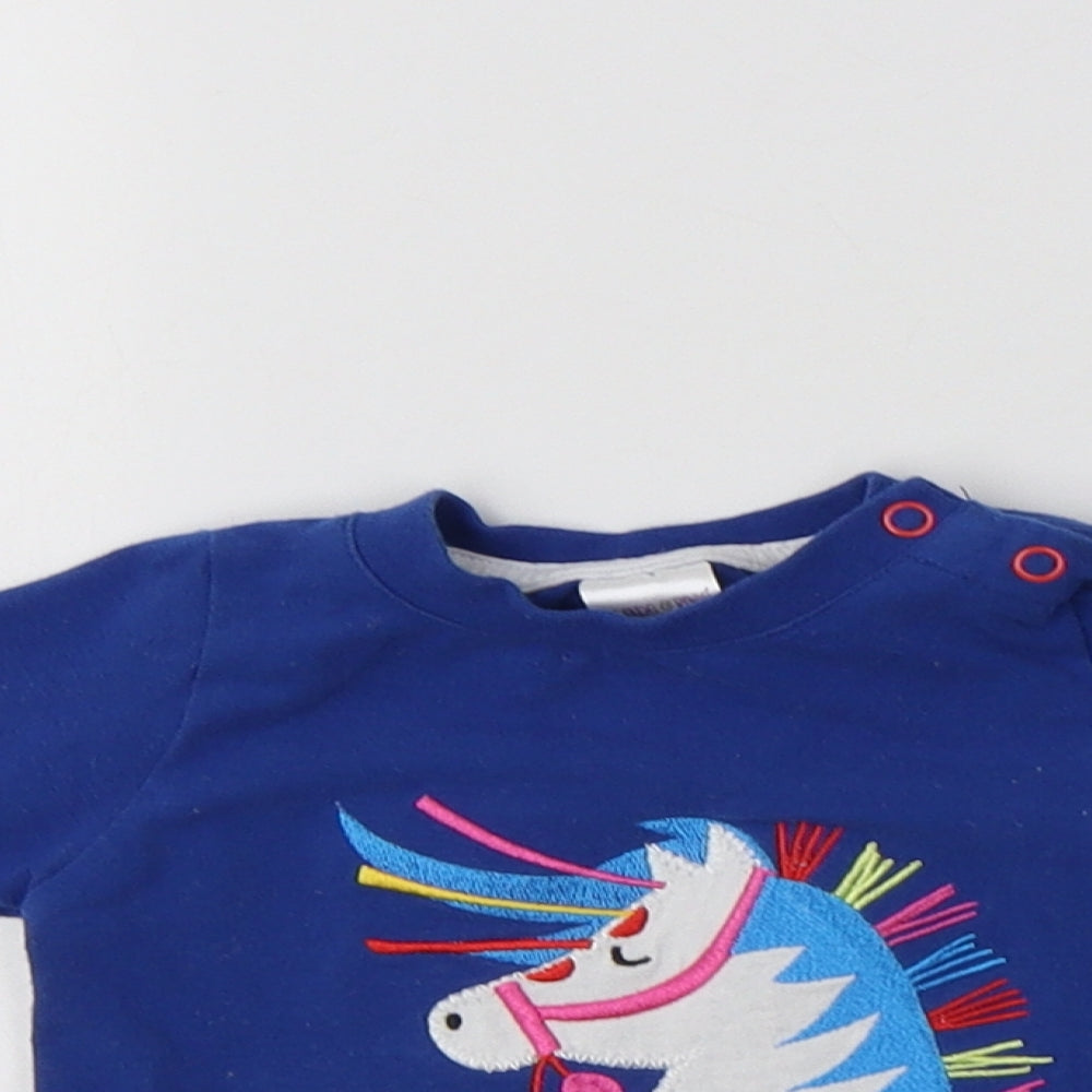 Blade & Rose Baby Blue  Cotton Pullover Jumper Size 3-6 Months   - Horse
