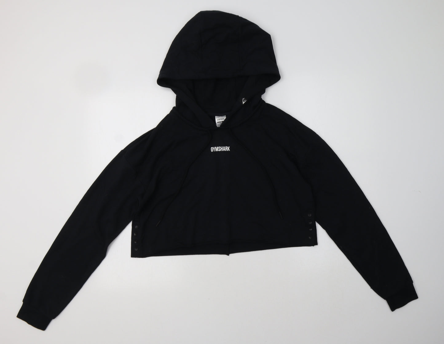 Gymshark Womens Black  Polyester Pullover Hoodie Size M