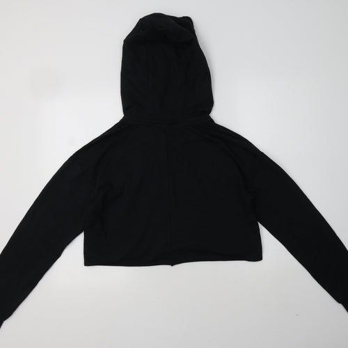 Gymshark Womens Black  Polyester Pullover Hoodie Size M