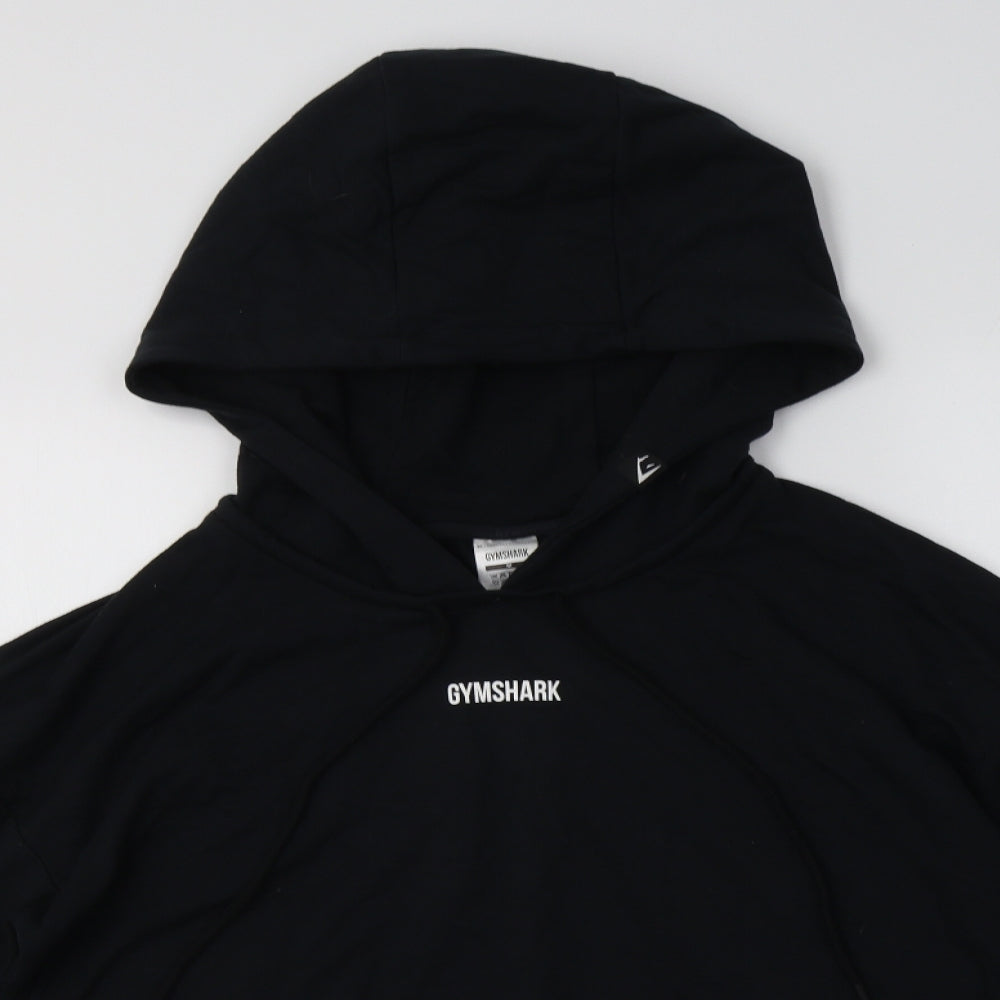 Gymshark Womens Black  Polyester Pullover Hoodie Size M
