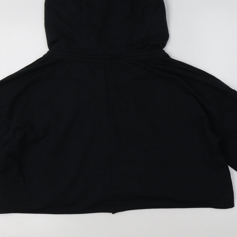 Gymshark Womens Black  Polyester Pullover Hoodie Size M