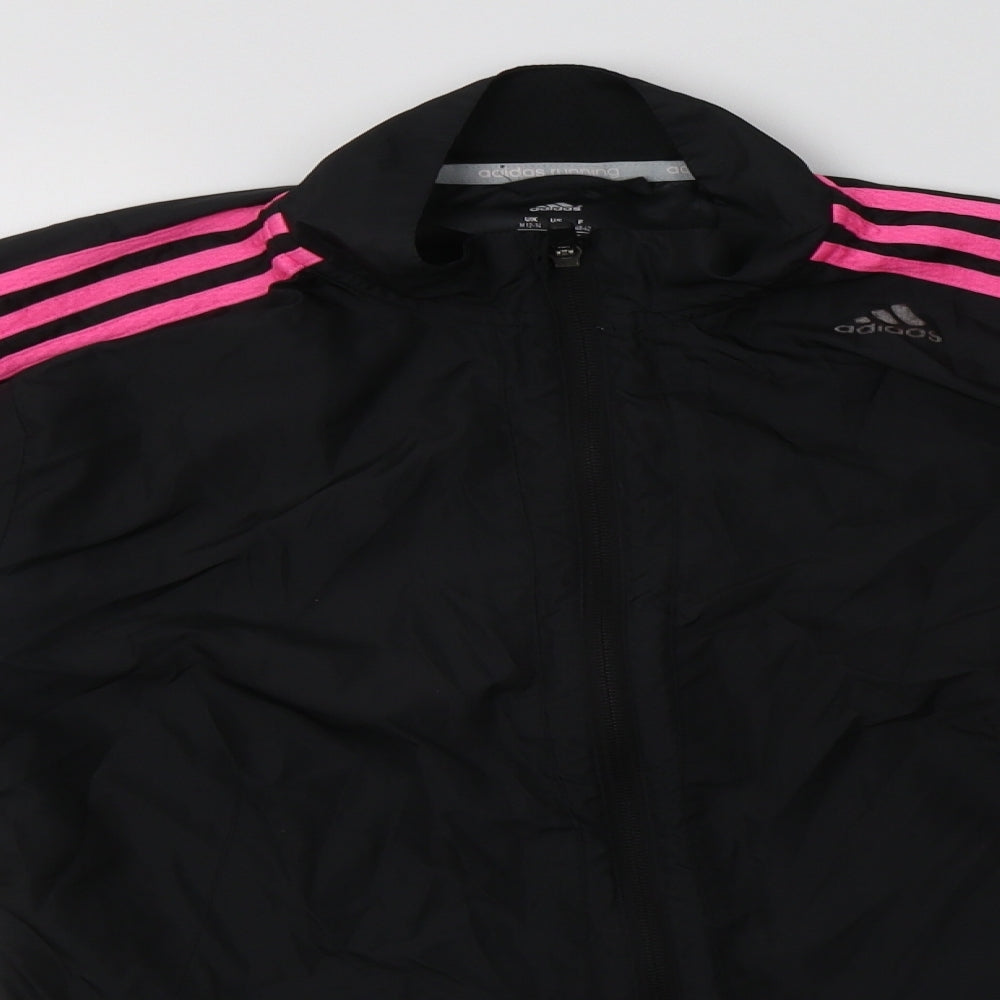 adidas Womens Black Striped  Jacket  Size M