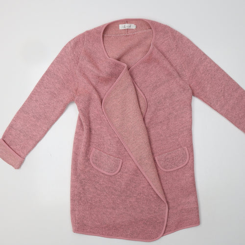 Chic Wish Womens Pink   Overcoat Coatigan Size L