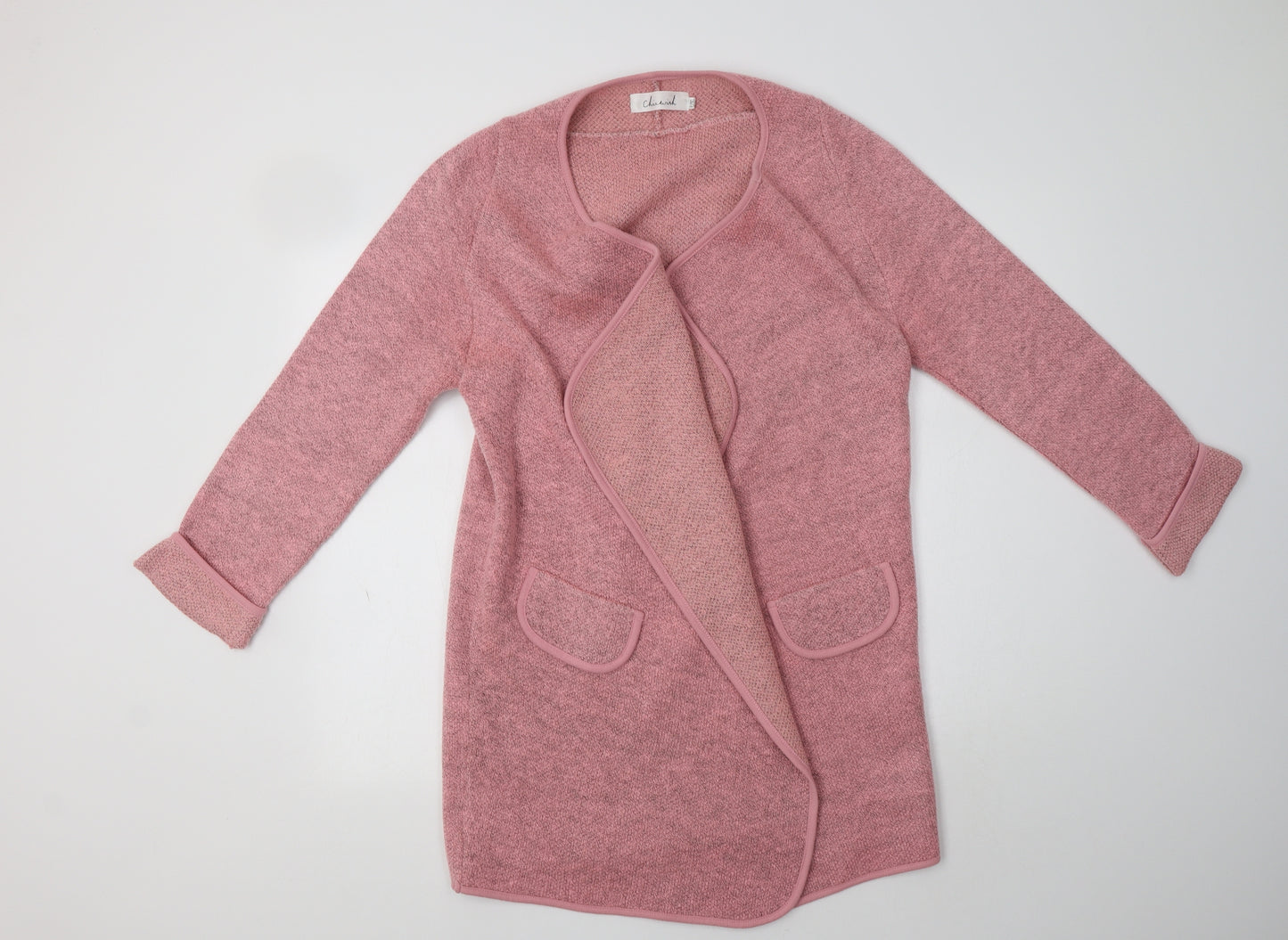 Chic Wish Womens Pink   Overcoat Coatigan Size L