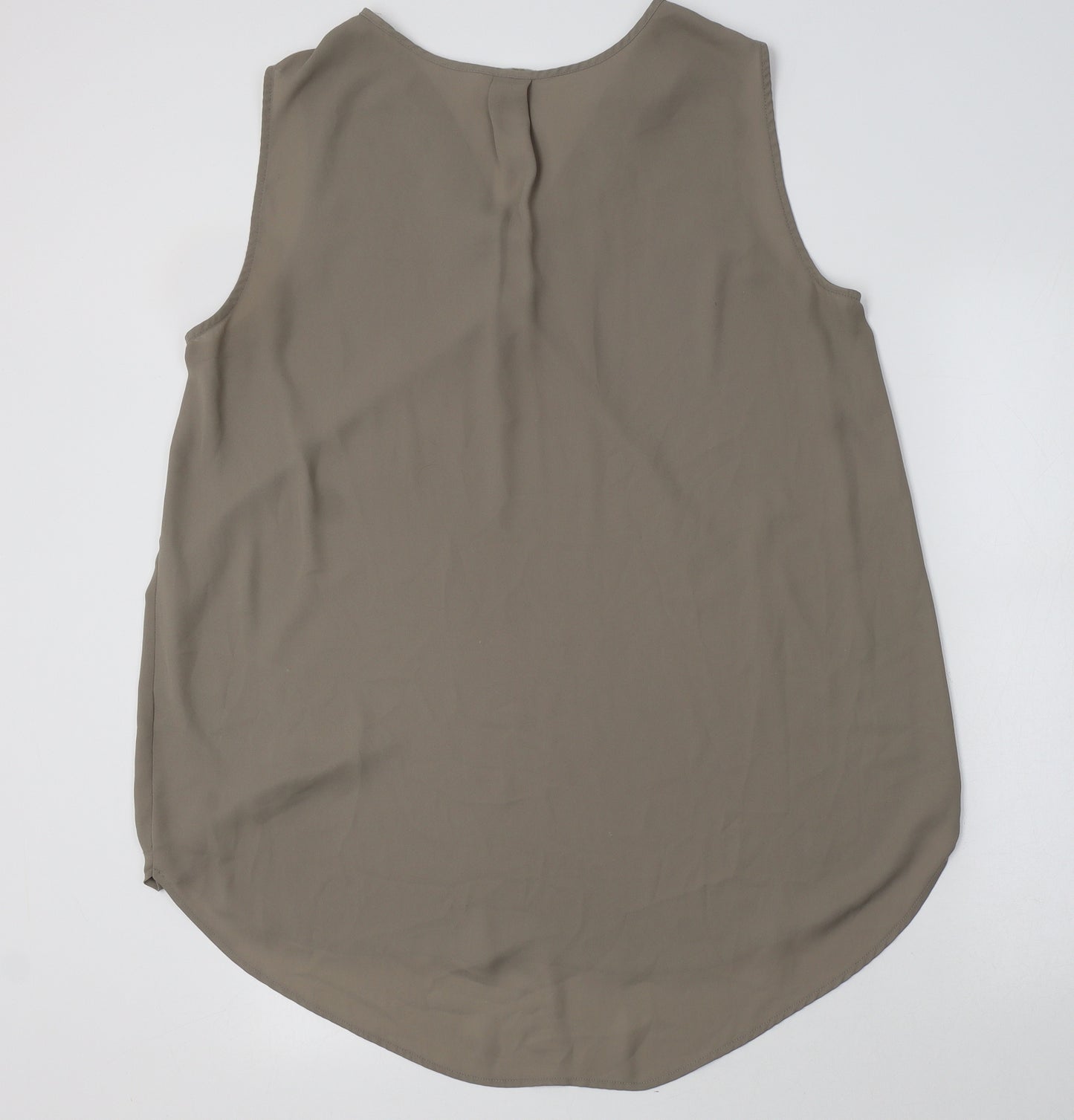 H&M Womens Beige  Polyester Tunic Tank Size 18 V-Neck