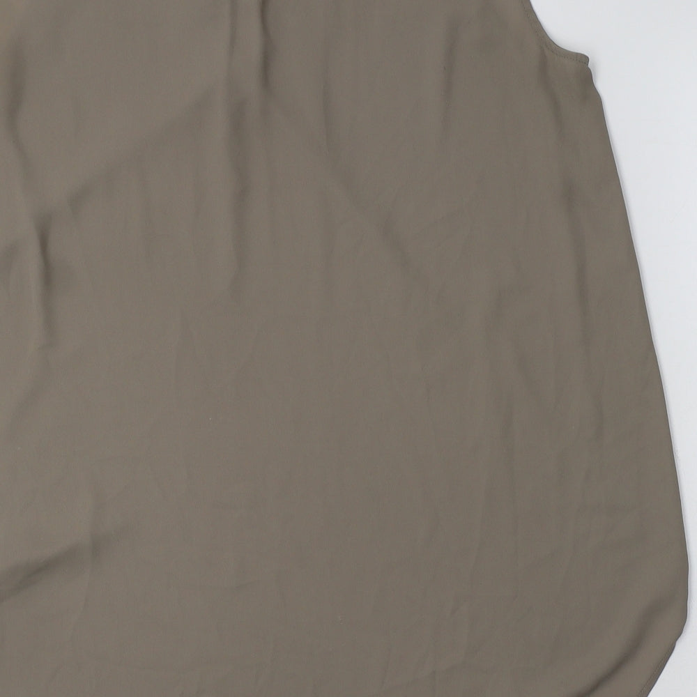 H&M Womens Beige  Polyester Tunic Tank Size 18 V-Neck