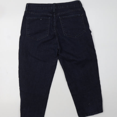 Not Your Daughter's Womens Blue  Cotton Cropped Jeans Size 10 L21 in Regular  - Sparkly Buttons