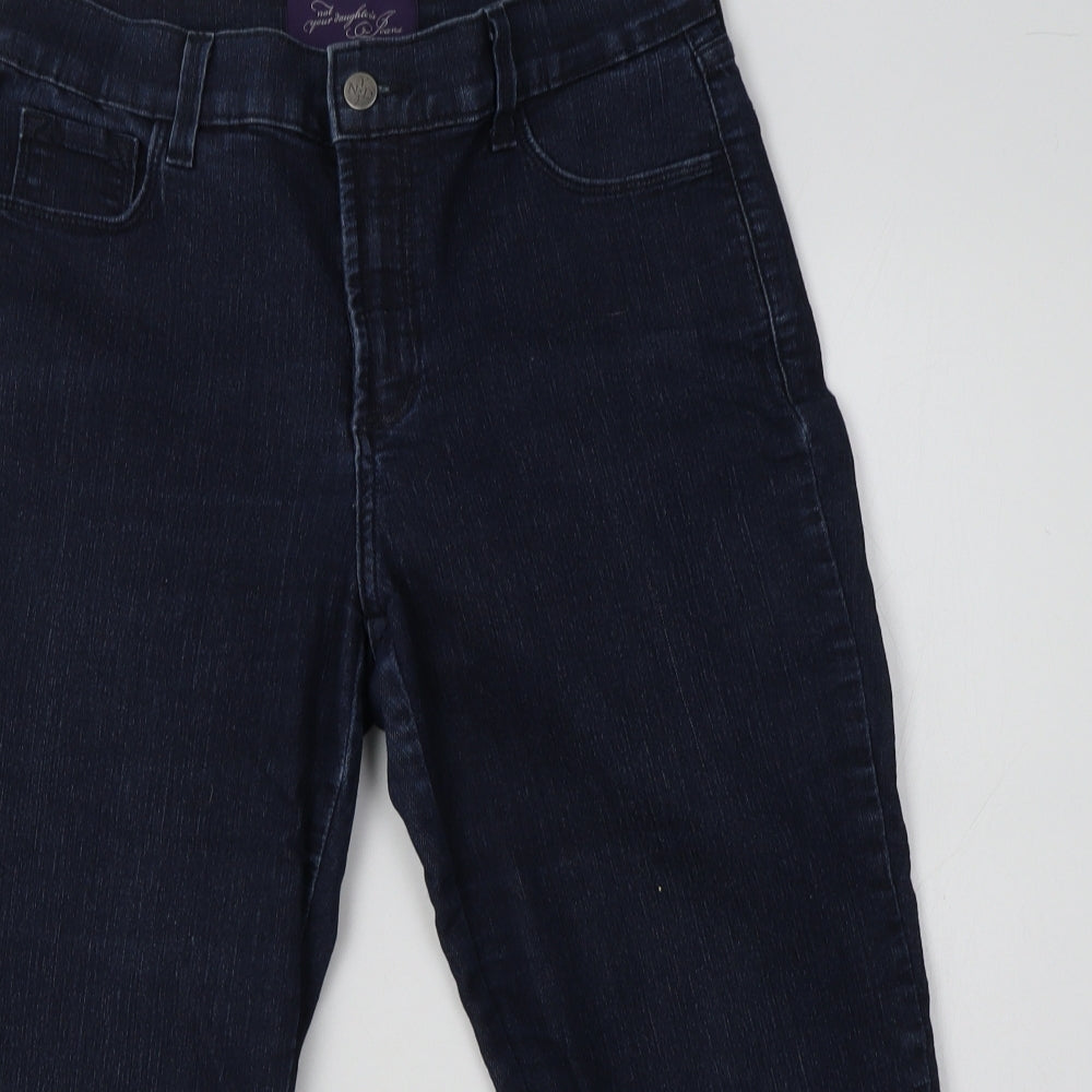 Not Your Daughter's Womens Blue  Cotton Cropped Jeans Size 10 L21 in Regular  - Sparkly Buttons