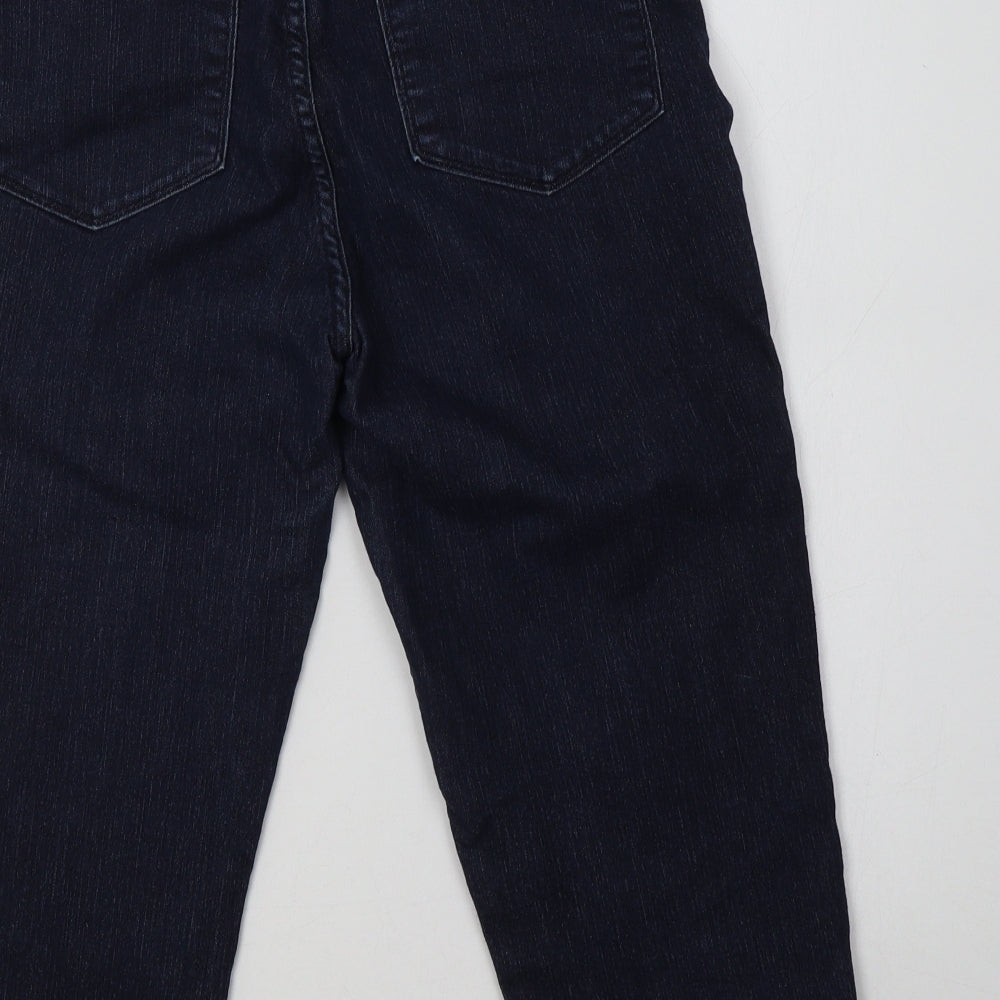 Not Your Daughter's Womens Blue  Cotton Cropped Jeans Size 10 L21 in Regular  - Sparkly Buttons