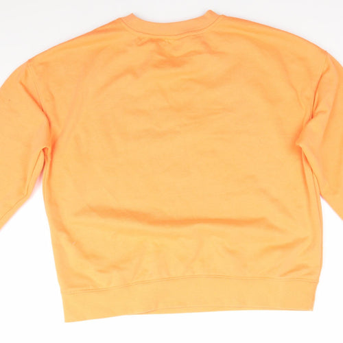 Primark Womens Orange  Polyester Pullover Sweatshirt Size M   - Soft Orange