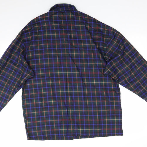 Marks and Spencer Womens Green Check Cotton  Pyjama Top Size 12   - Green Blue Red Yellow