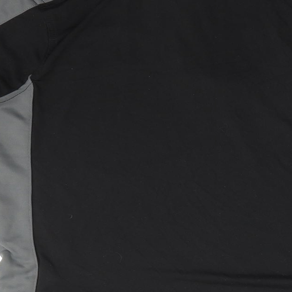 Finden Hales Mens Black Colourblock Polyester Pullover Casual Size S High Neck  - Black & Grey RGG