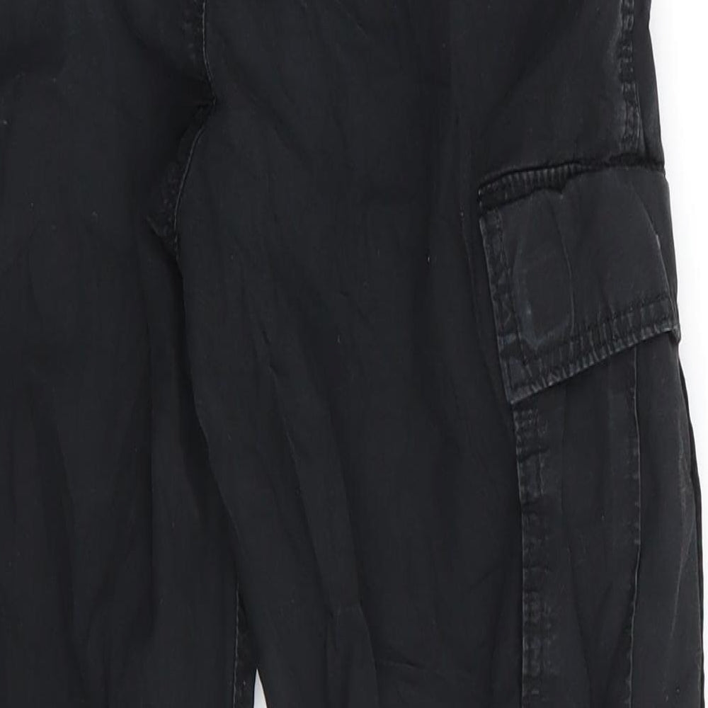 H&M Boys Black  Cotton Jogger Trousers Size 12 Years  Regular  - Cargo style jogger