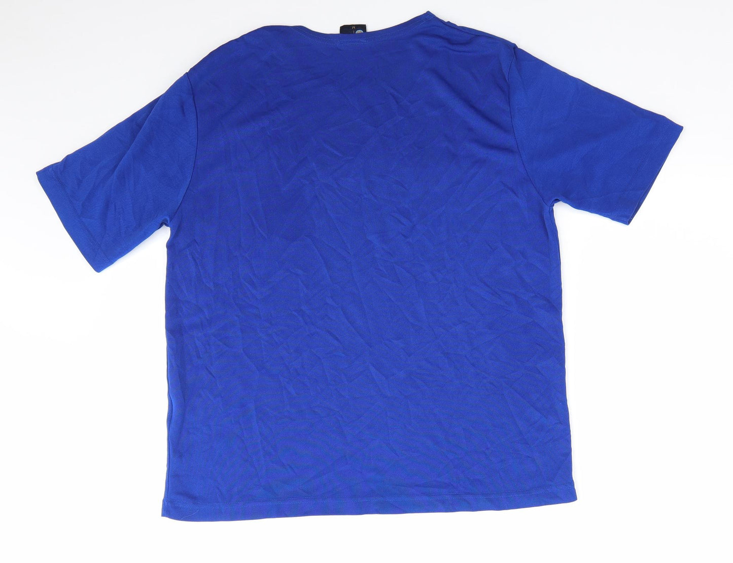 Your Sixth Sense Mens Blue  Polyester  T-Shirt Size M Round Neck  - Royal Blue