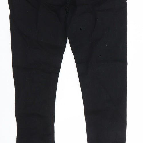 SheIn Womens Black  Cotton Skinny Jeans Size S L27 in Regular  - Very Distressed