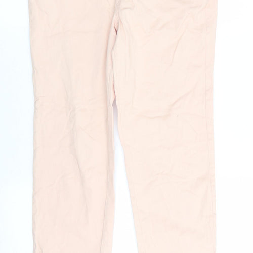 Casual Collection by F&F Womens Orange  Cotton Chino Trousers Size 8 L29 in Regular  - Peach in Colour