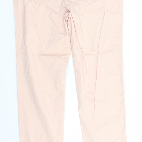 Casual Collection by F&F Womens Orange  Cotton Chino Trousers Size 8 L29 in Regular  - Peach in Colour