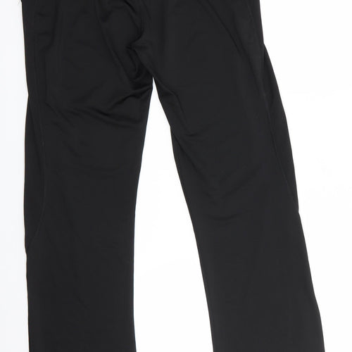 TU Womens Black  Polyester Compression Trousers Size 14 L33.5 in Regular  - Flared Legs