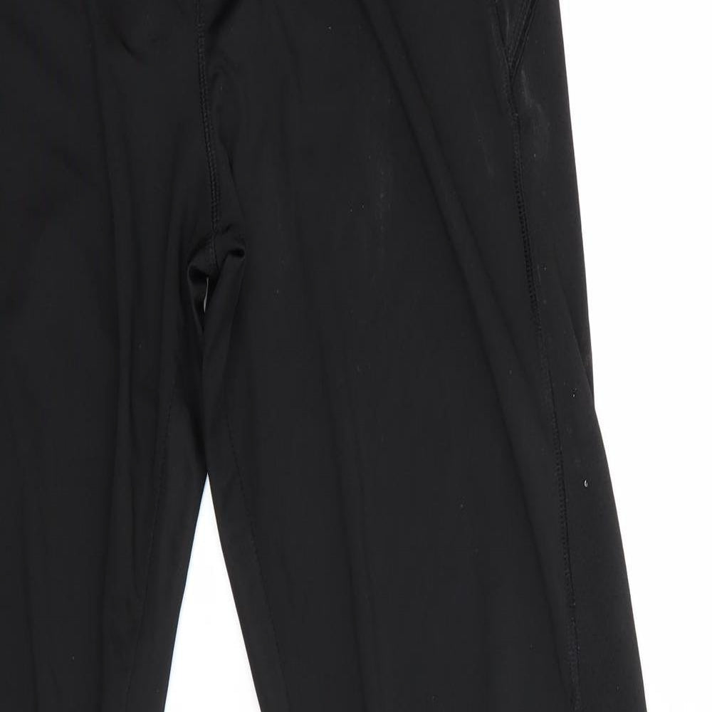 TU Womens Black  Polyester Compression Trousers Size 14 L33.5 in Regular  - Flared Legs