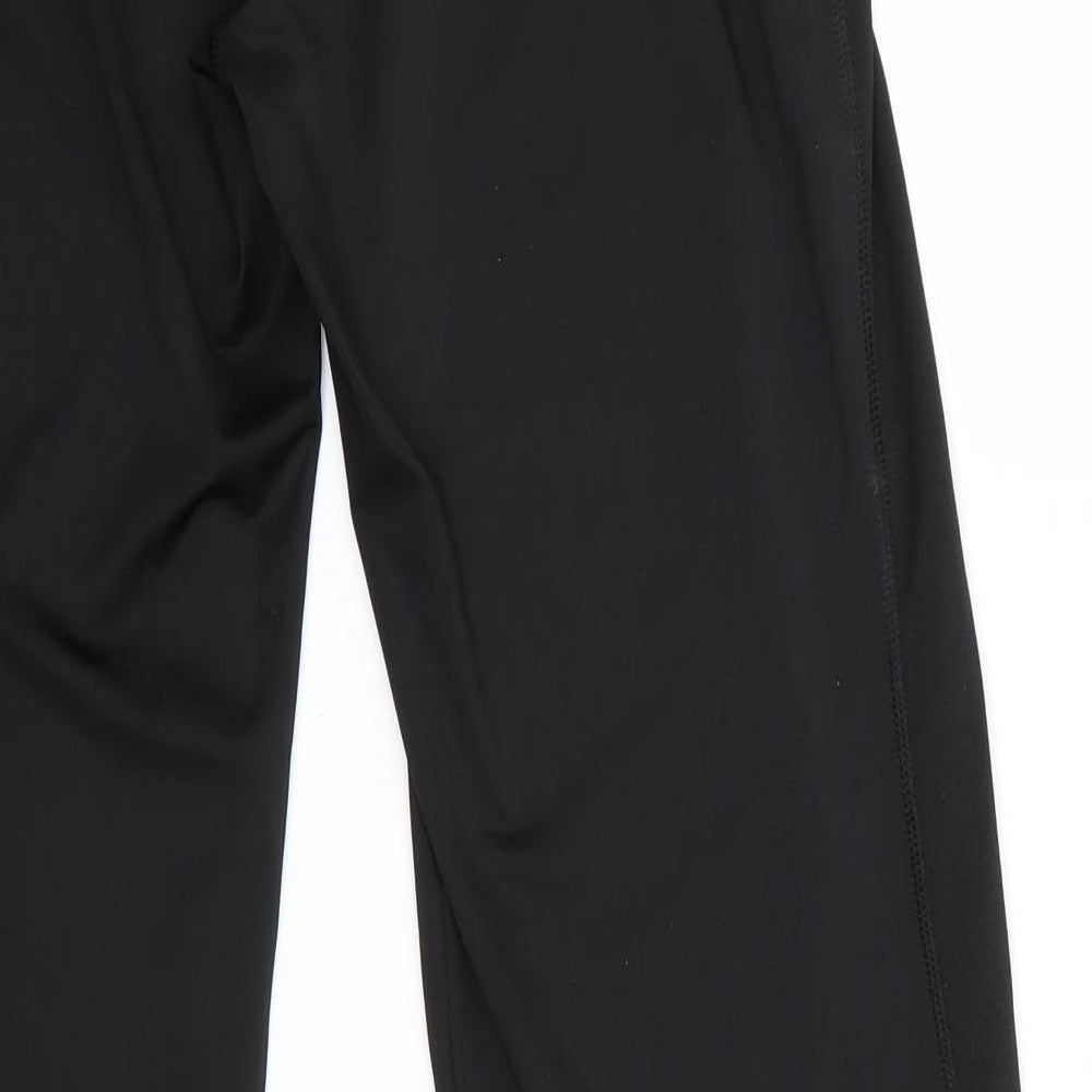TU Womens Black  Polyester Compression Trousers Size 14 L33.5 in Regular  - Flared Legs