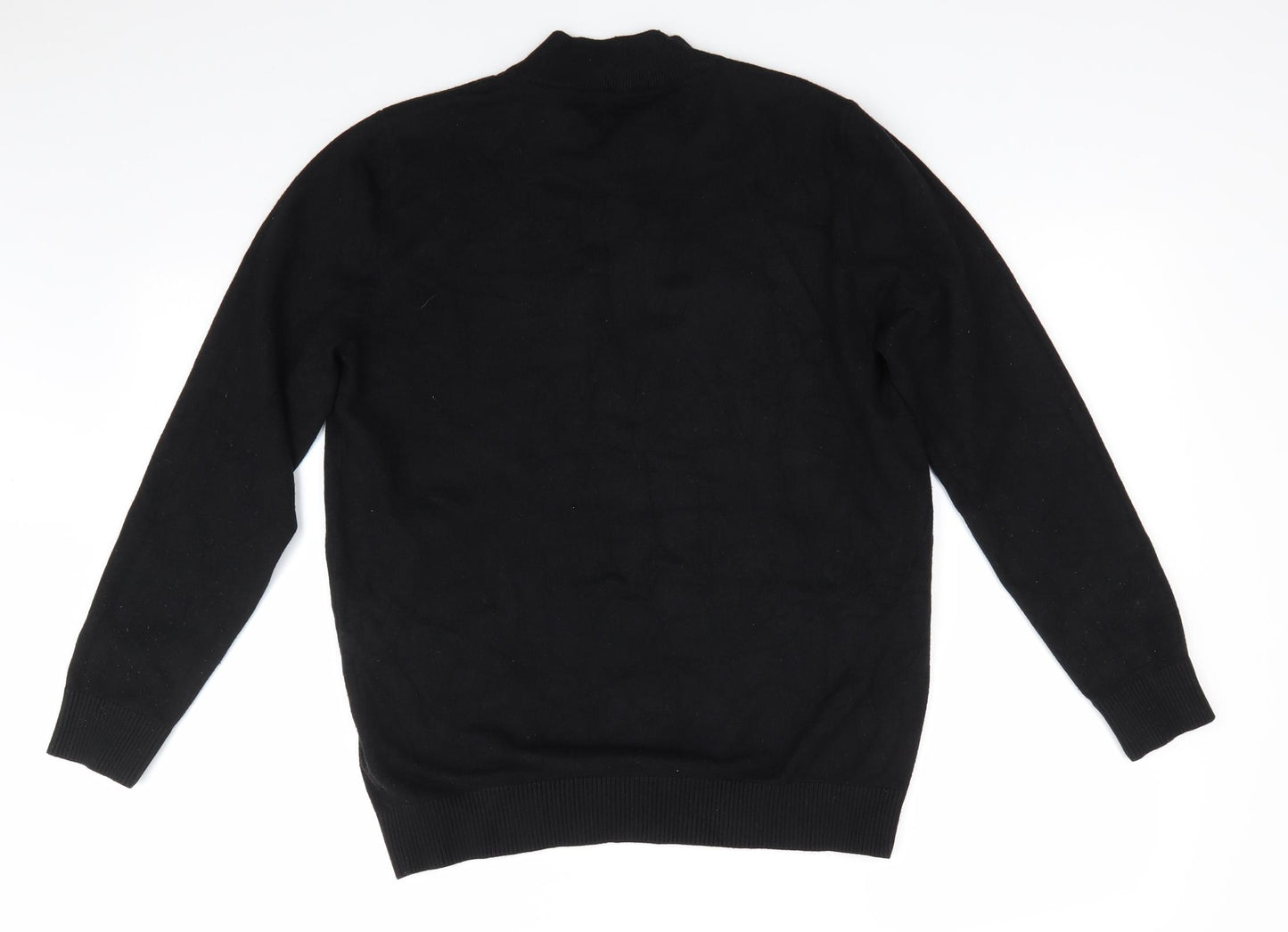 Grow Style Womens Black High Neck  Nylon Pullover Jumper Size L