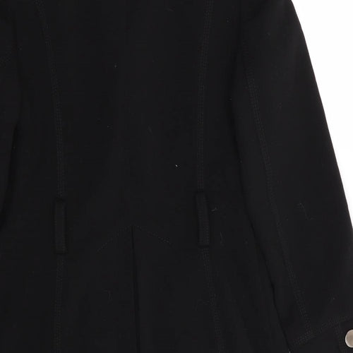 Dorothy Perkins Womens Black   Overcoat Coat Size 12   - Stand Up Collar