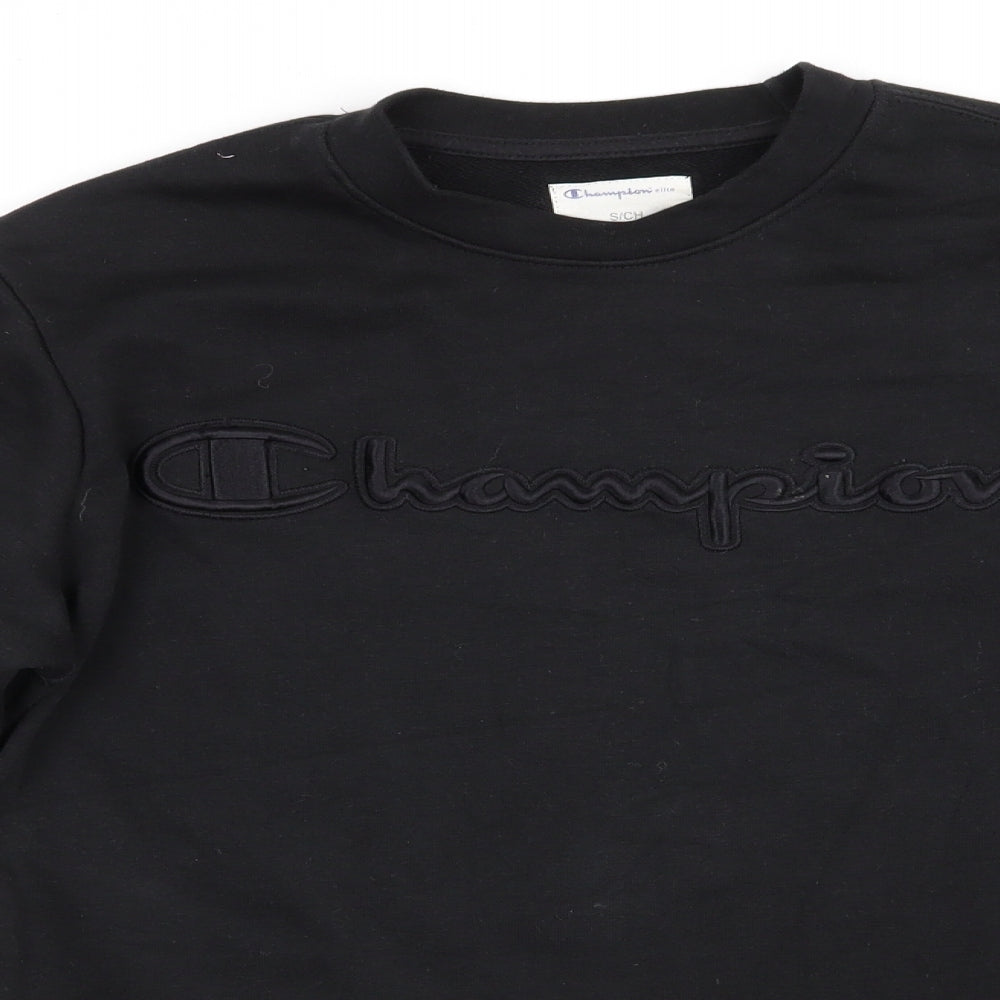 Champion Elite Womens Black  Cotton Pullover Sweatshirt Size S   - Champion