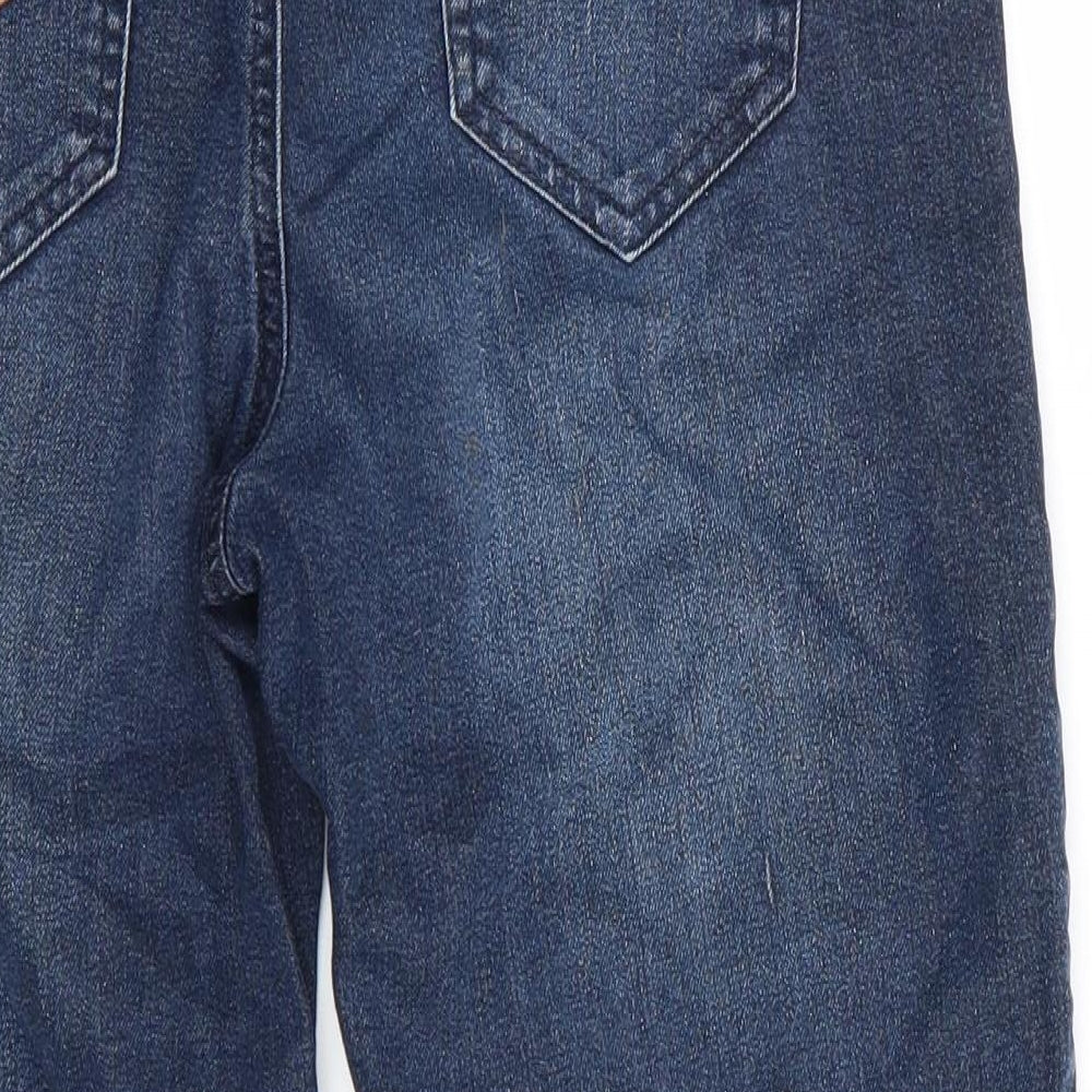 Peacocks Womens Blue  Cotton Cropped Jeans Size 10 L22 in Regular  - Dark Blue