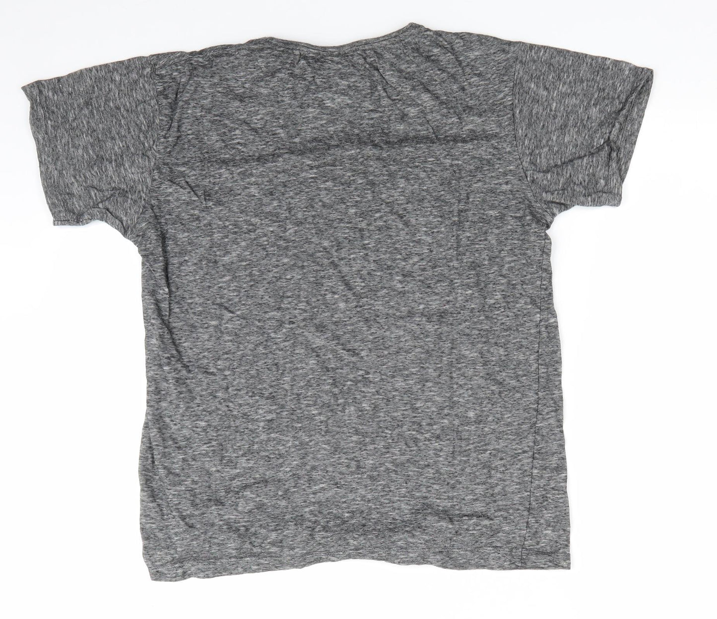 Primark Mens Grey Solid Cotton  Pyjama Top Size XS   - Grey Mix