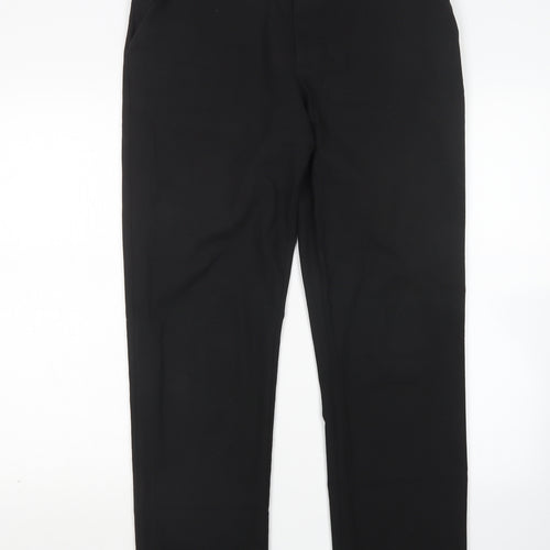 M&S Boys Black  Polyester Dress Pants Trousers Size 16 Years  Regular