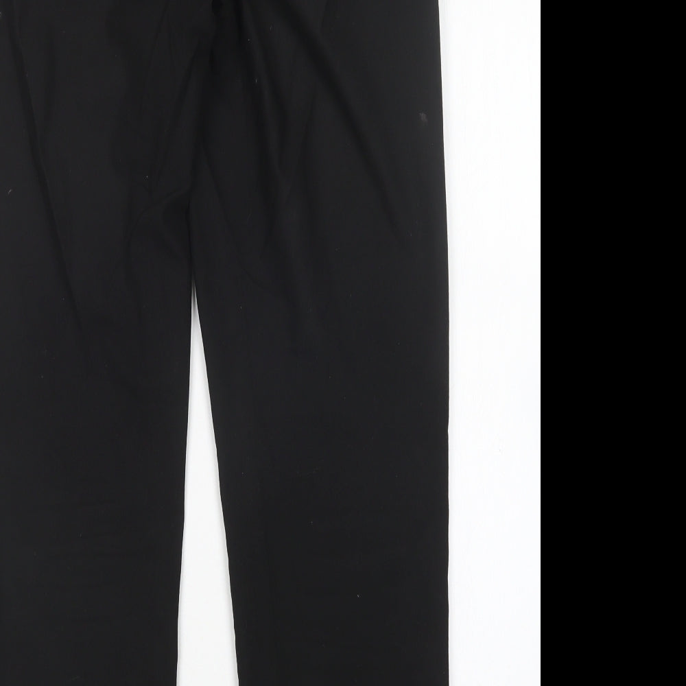 M&S Boys Black  Polyester Dress Pants Trousers Size 16 Years  Regular