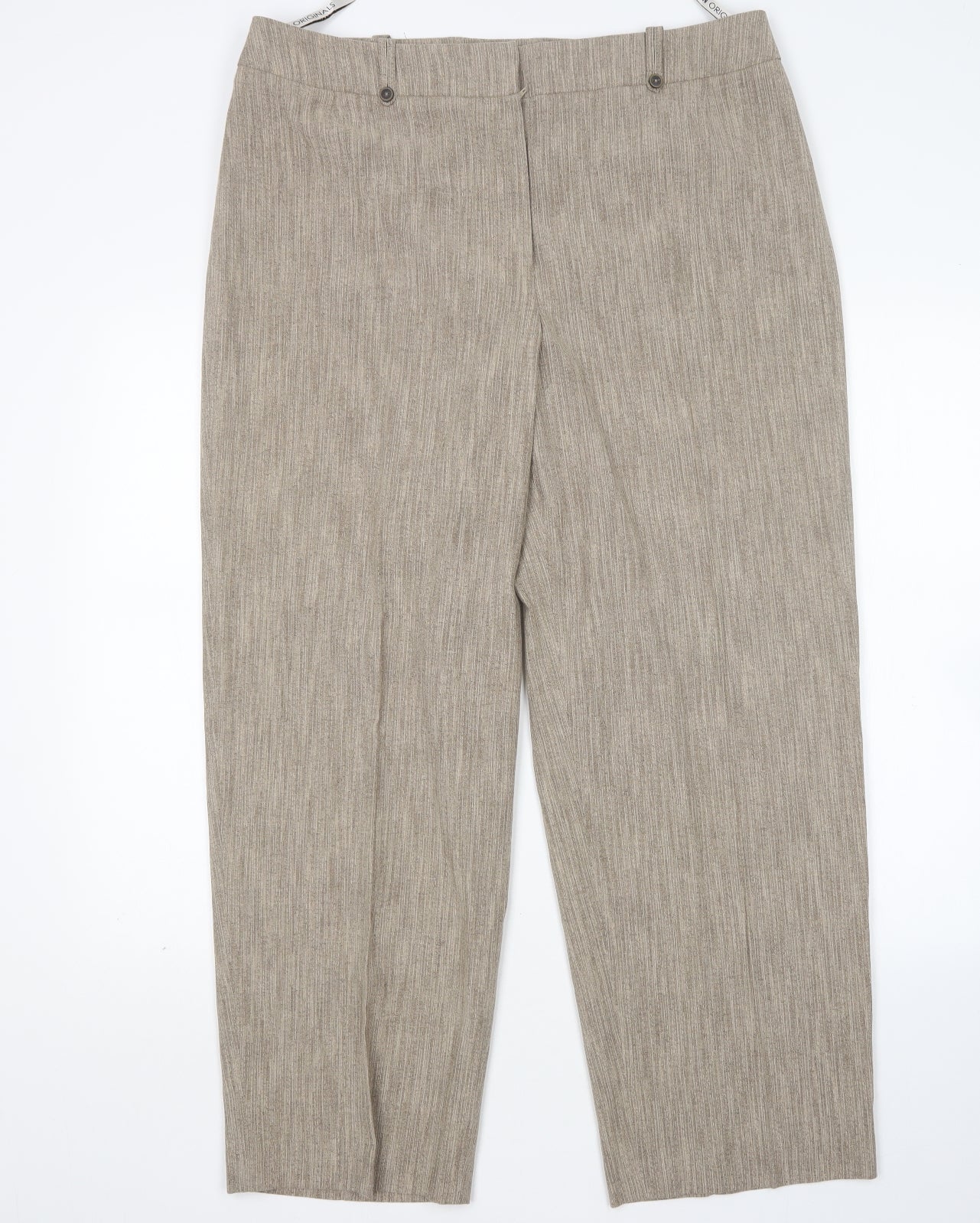 Roman Womens Beige  Polyester Trousers  Size 18 L30 in Regular