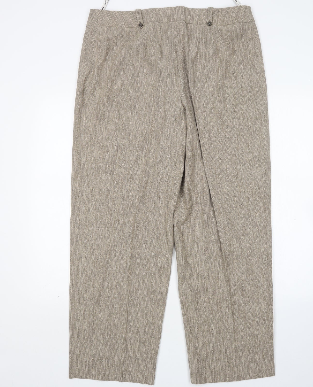 Roman Womens Beige  Polyester Trousers  Size 18 L30 in Regular