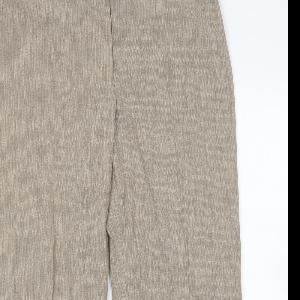 Roman Womens Beige  Polyester Trousers  Size 18 L30 in Regular