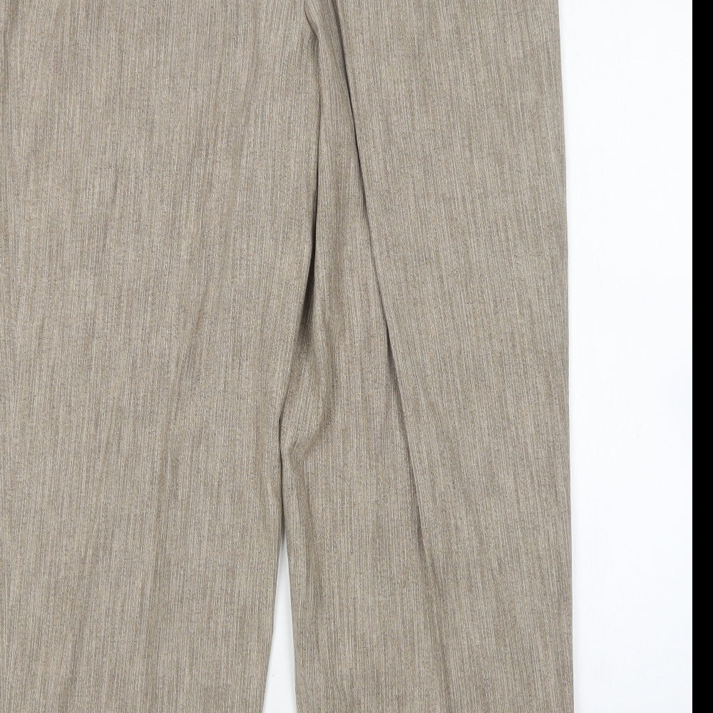 Roman Womens Beige  Polyester Trousers  Size 18 L30 in Regular