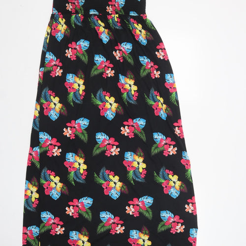 Warehouse Womens Multicoloured Floral Polyester Maxi  Size 12  Off the Shoulder