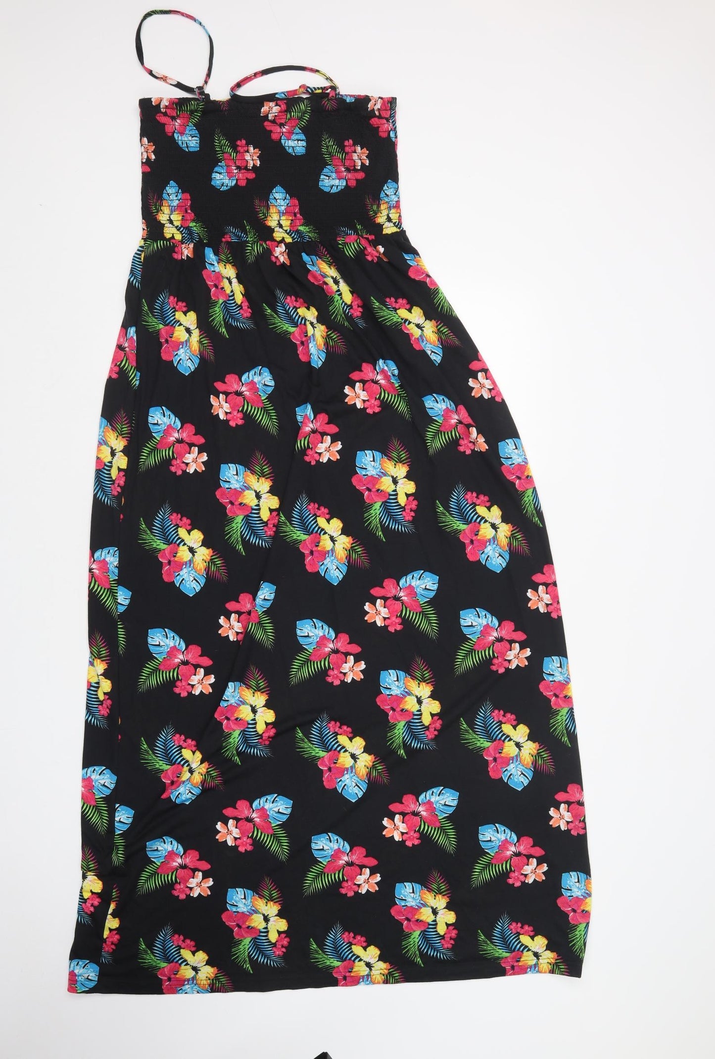 Warehouse Womens Multicoloured Floral Polyester Maxi  Size 12  Off the Shoulder