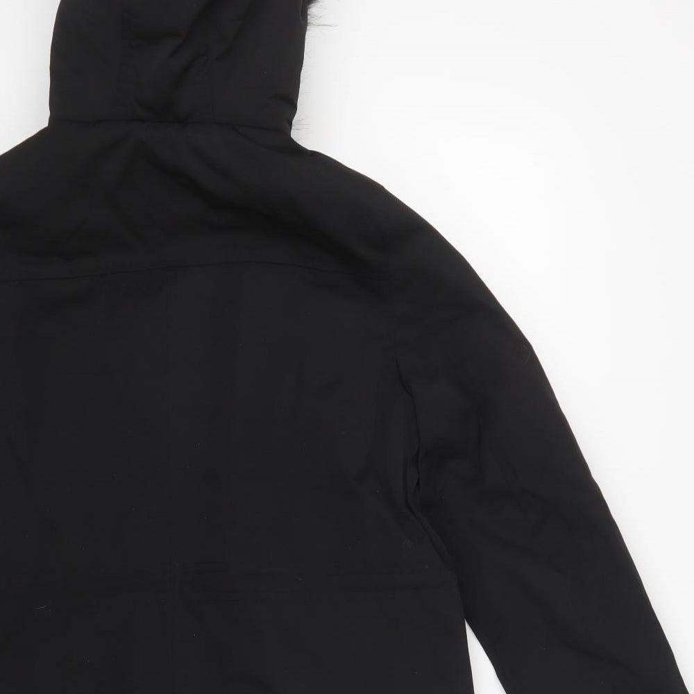 Maine Womens Black   Parka Coat Size 12