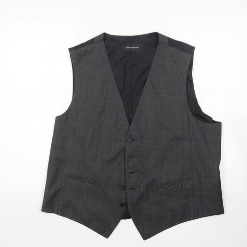 Benvenuto Mens Grey  Wool  Suit Waistcoat Size XL