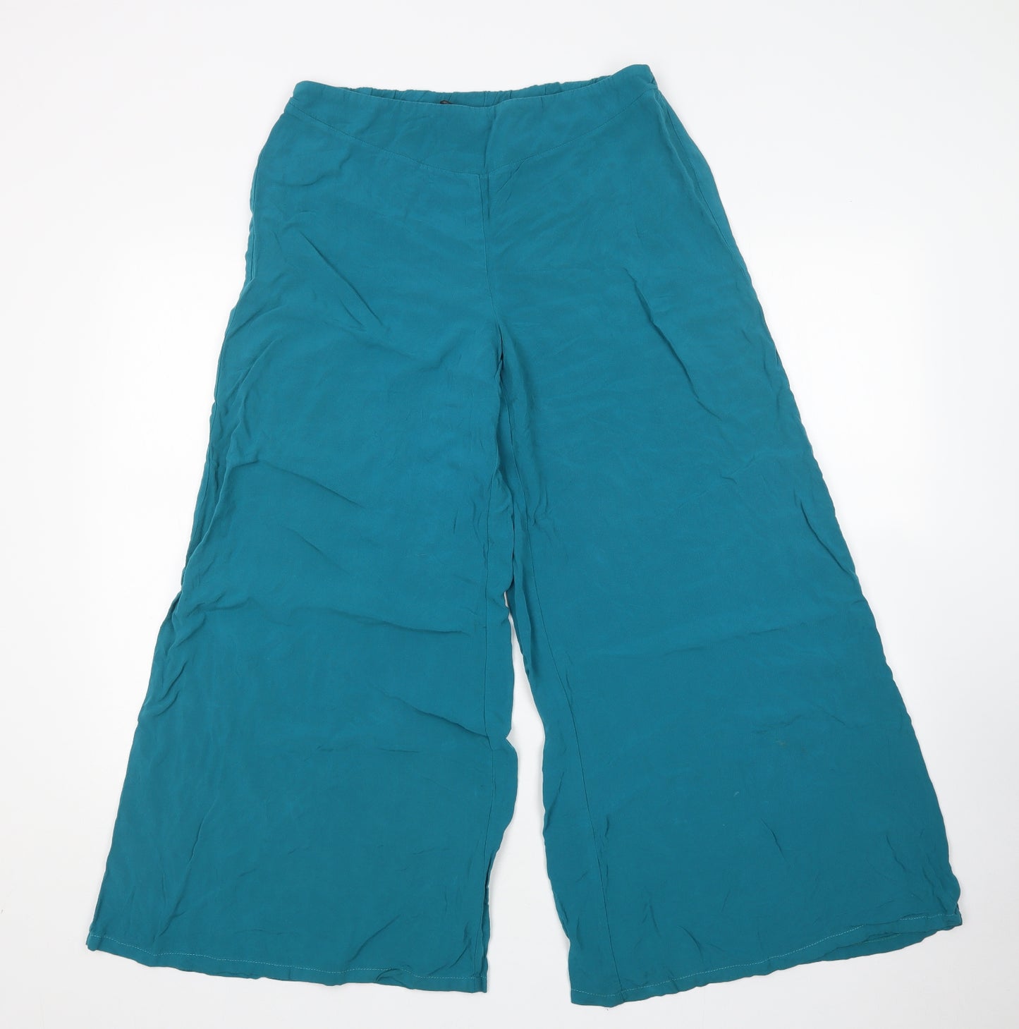 Papaya Womens Green  Viscose Harem Trousers Size 12 L28 in Regular