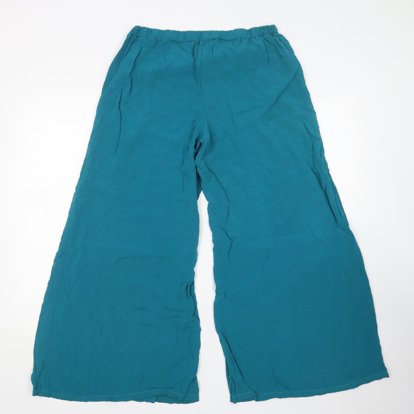 Papaya Womens Green  Viscose Harem Trousers Size 12 L28 in Regular