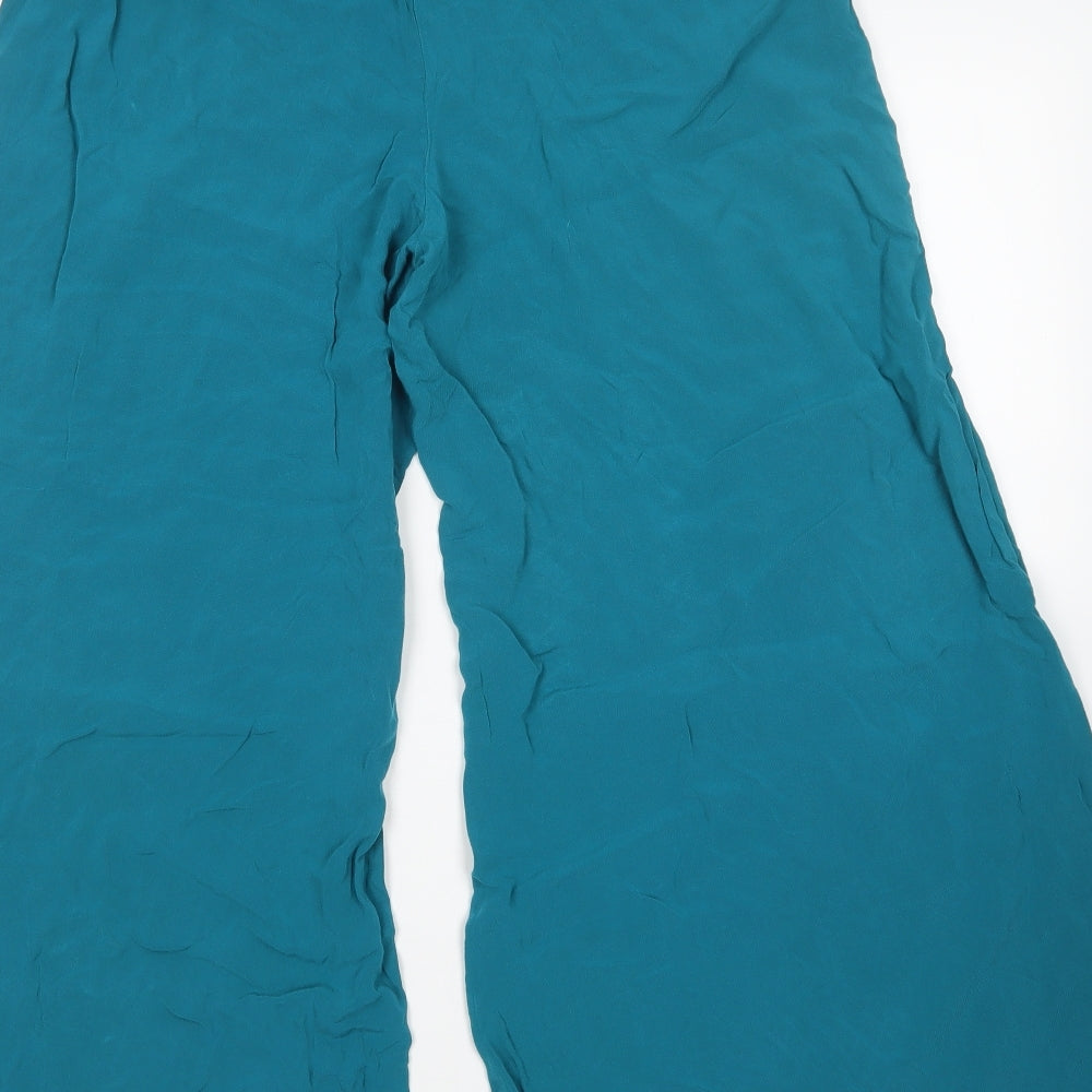 Papaya Womens Green  Viscose Harem Trousers Size 12 L28 in Regular