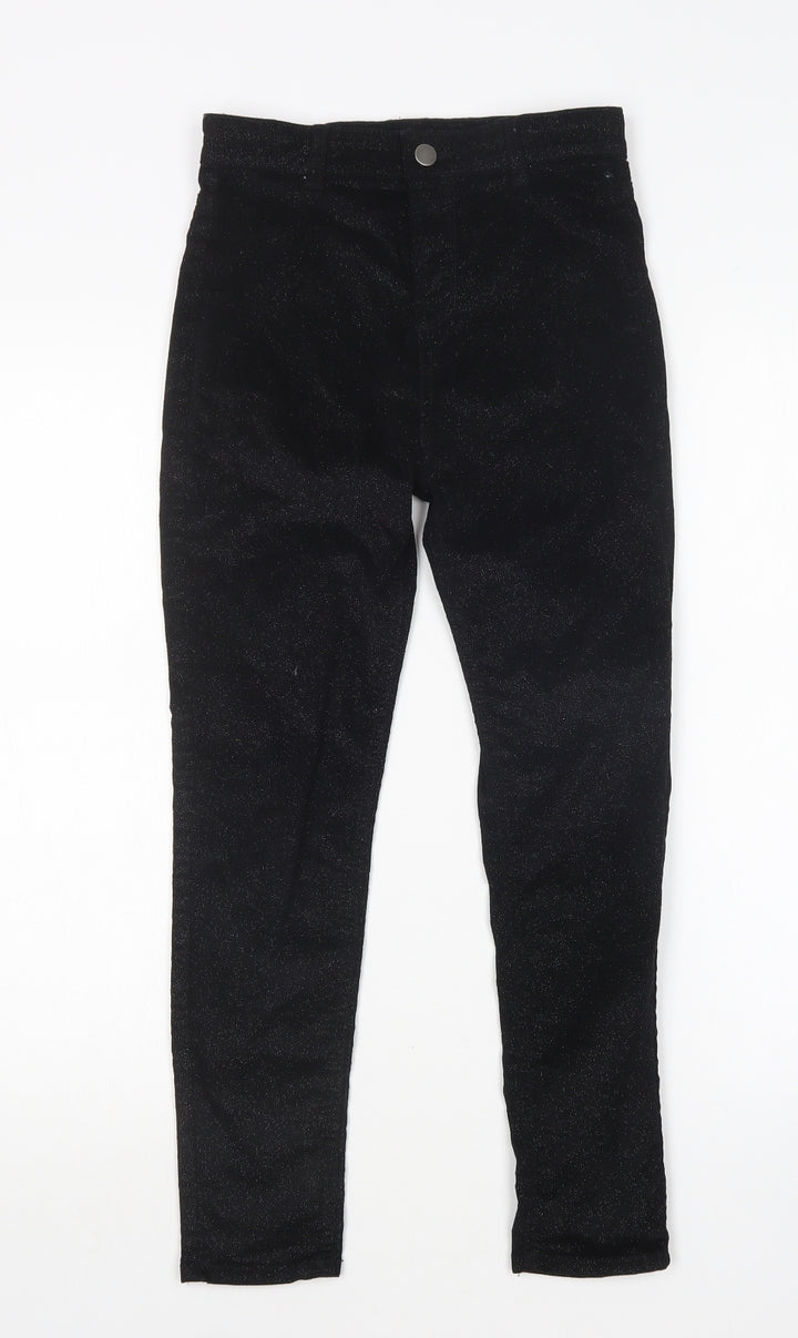 Denim Co Girls Black  Cotton Skinny Jeans Size 11-12 Years  Regular