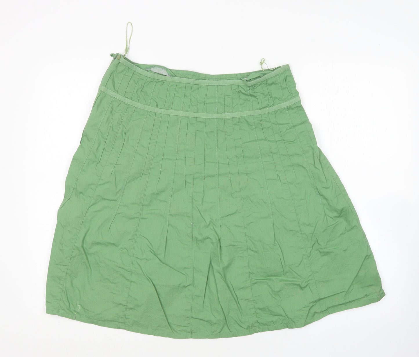 Cherokee Womens Green  Cotton A-Line Skirt Size 14