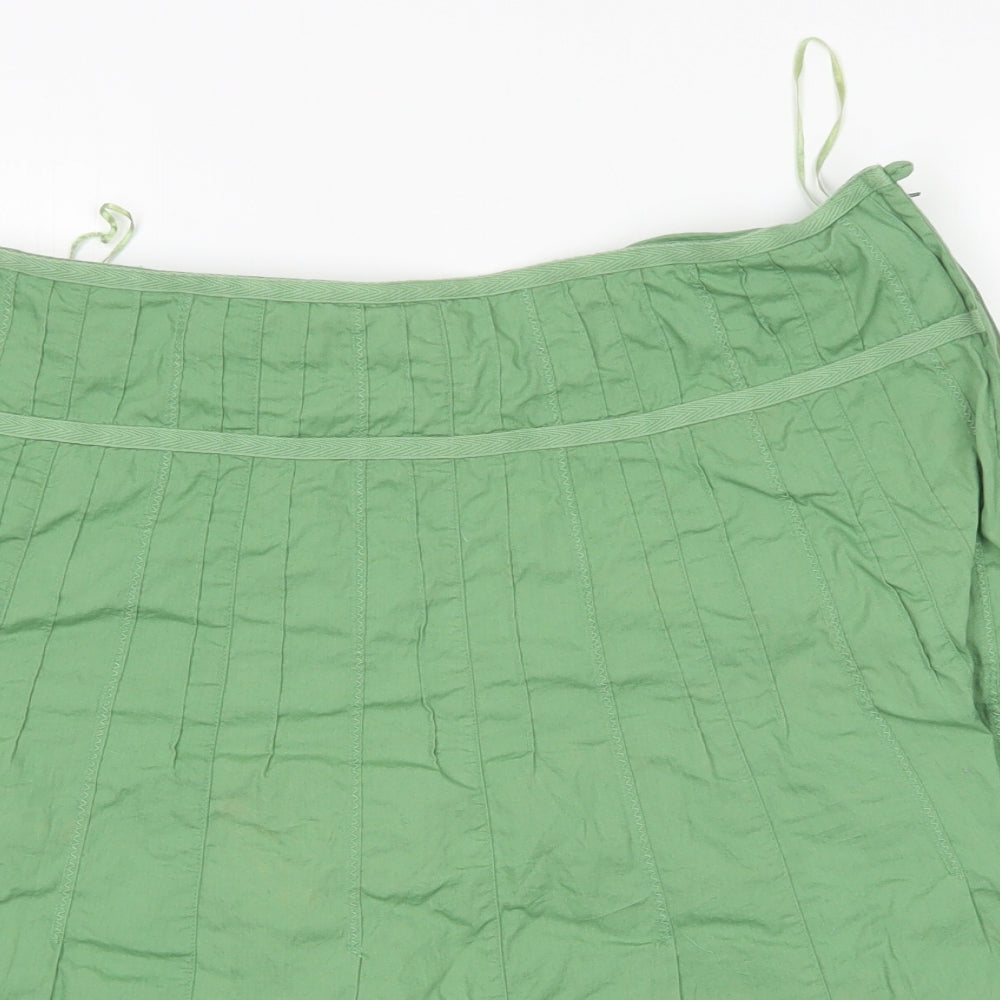 Cherokee Womens Green  Cotton A-Line Skirt Size 14