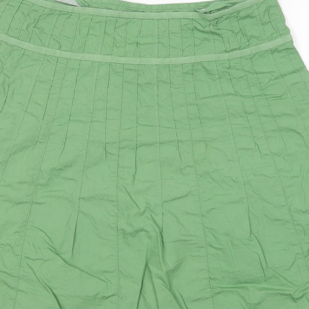 Cherokee Womens Green  Cotton A-Line Skirt Size 14