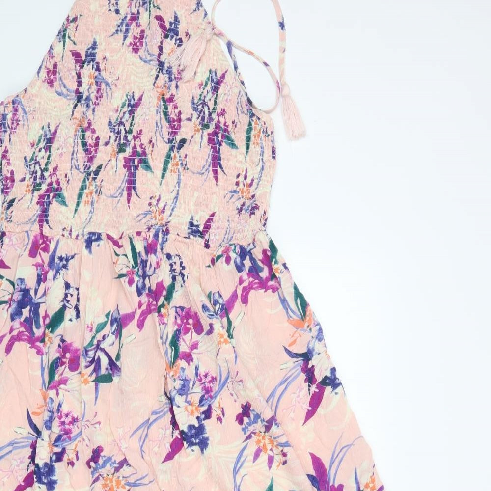 Lipsy Womens Multicoloured Floral Viscose A-Line  Size 16  Square Neck