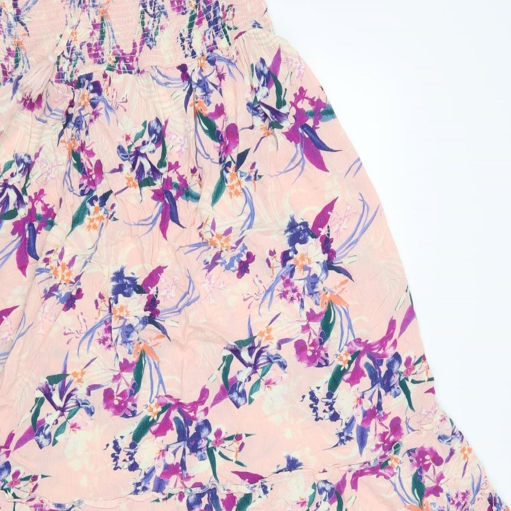 Lipsy Womens Multicoloured Floral Viscose A-Line  Size 16  Square Neck