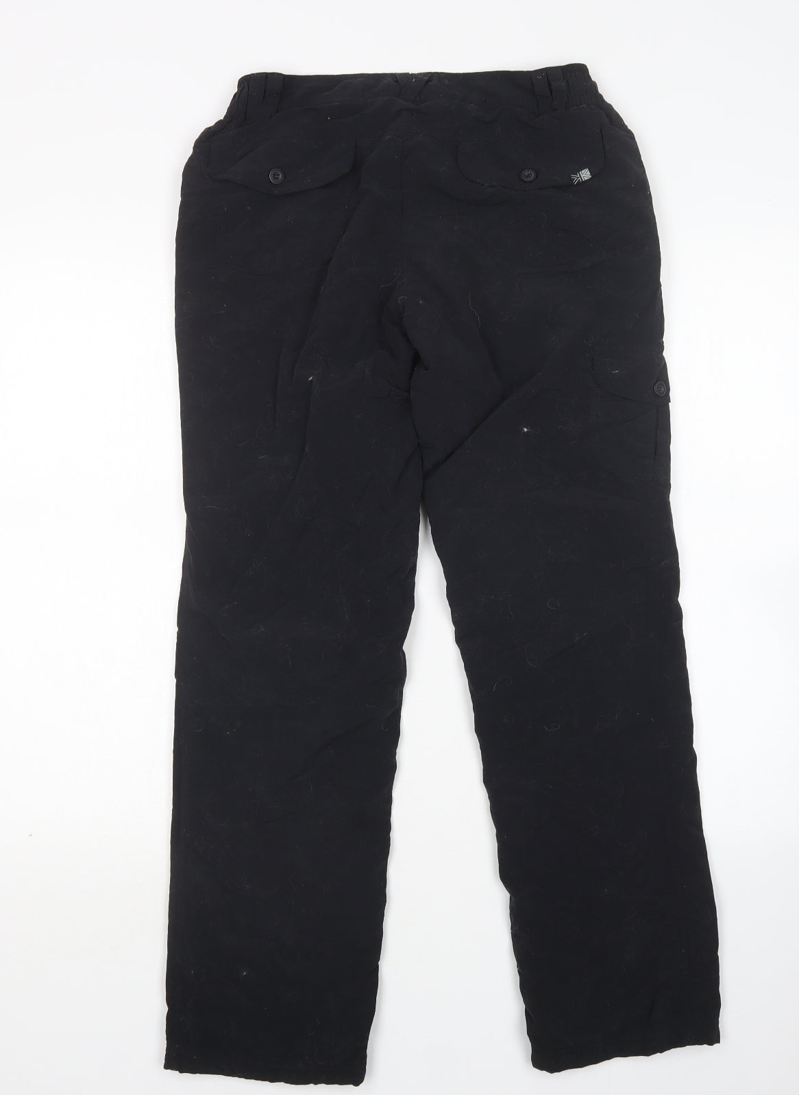 Karrimor Womens Black  Nylon Cargo Trousers Size 8 L29 in Regular